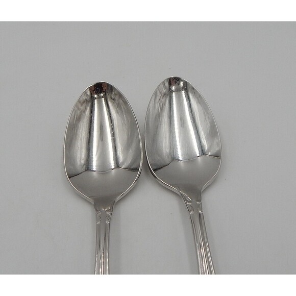 Oneida Strathmore Stainless Teaspoon Dessert Spoon Deluxe Glossy Flatware Set/2 - Picture 3 of 9
